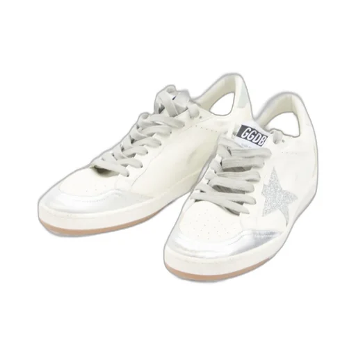 Ball Star Glittered Lace-Up Sneakers