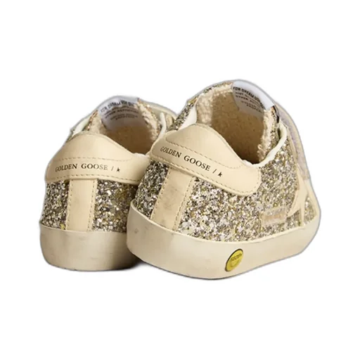 Old School Logo-Patch Glittered Sneakers