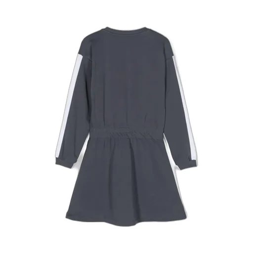 Logo Printed Long Sleeved Dress