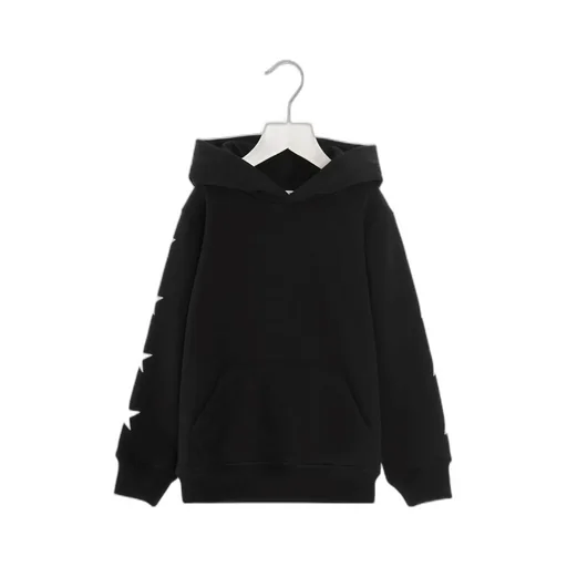 Star Printed Long-Sleeved Hoodie