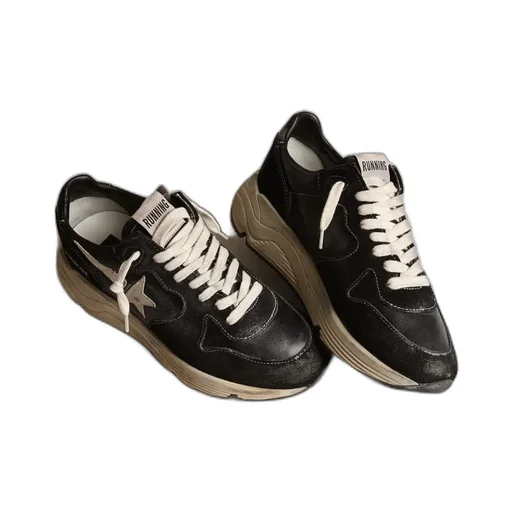 Running Sole Panelled Lace-Up Sneakers