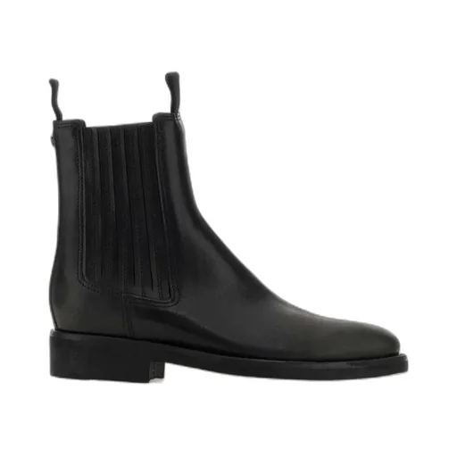Logo Charm Almond Toe Boots