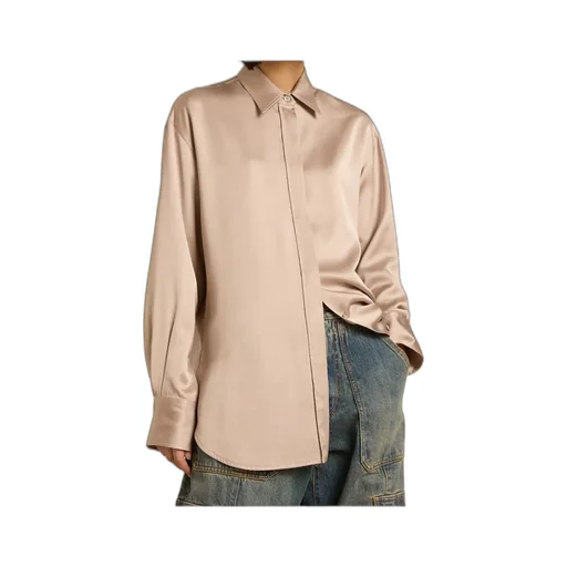 Batilda Boyfriend Long Sleeved Satin Shirt