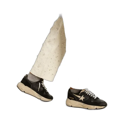 Running Sole Panelled Lace-Up Sneakers