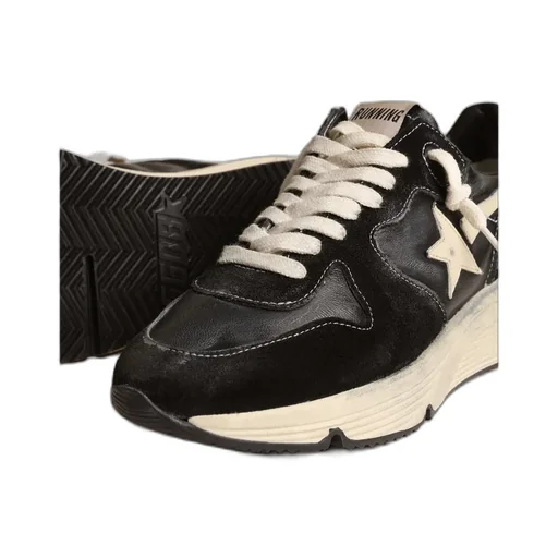 Running Sole Panelled Lace-Up Sneakers
