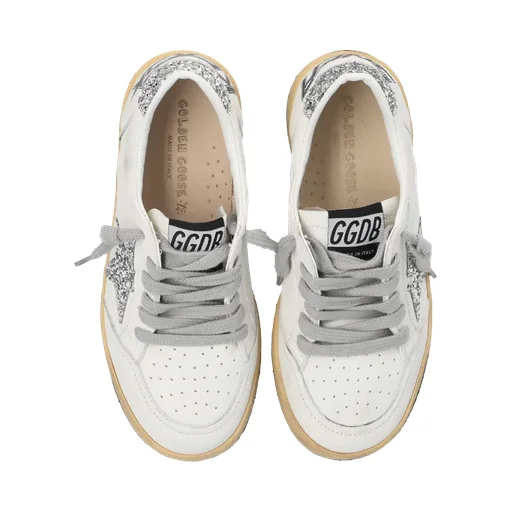Ball Star Glittered Lace-Up Sneakers