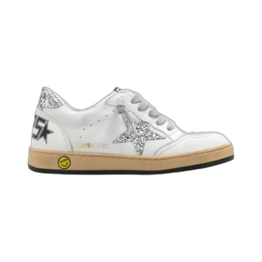 Ball Star Glittered Lace-Up Sneakers