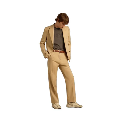 Logo Patch Straight-Leg Pants