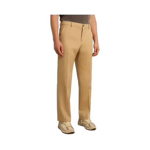 Logo Patch Straight-Leg Pants