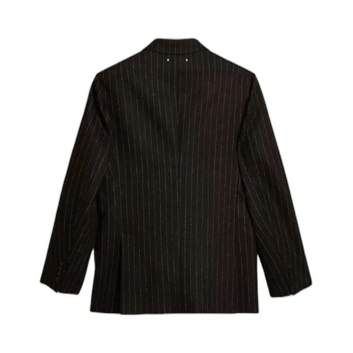 Double-Breasted Striped Blazer