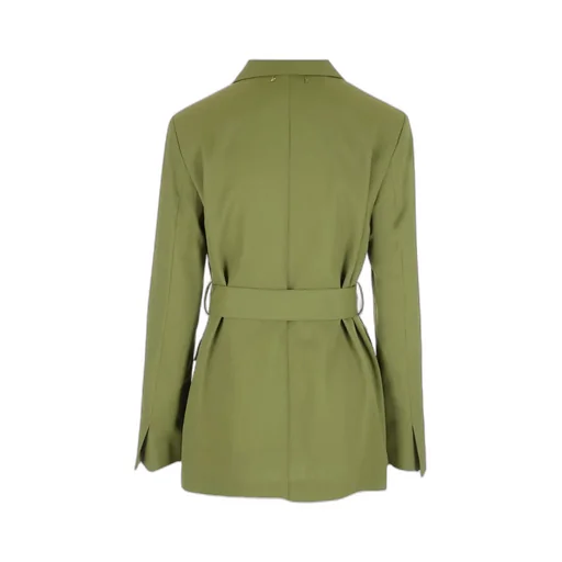 Buttoned Belted Jacket