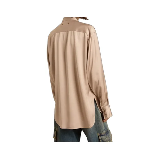 Batilda Boyfriend Long Sleeved Satin Shirt