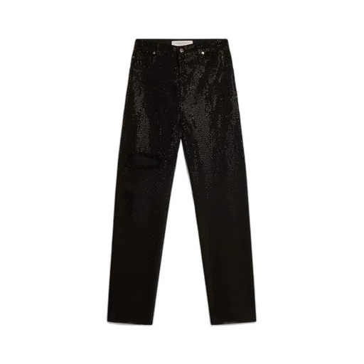 Embellished Distressed Trousers