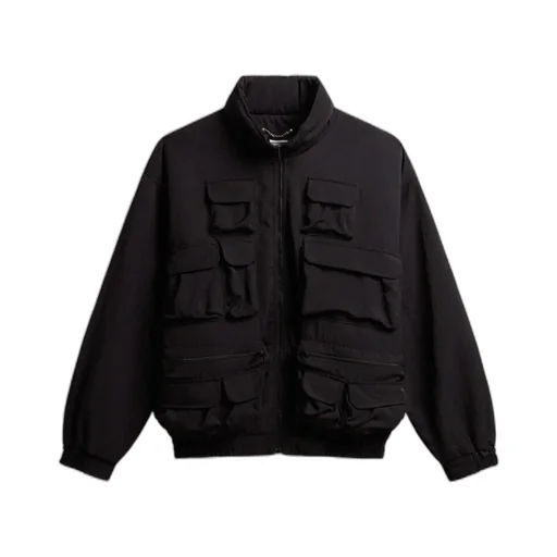 Pockets Detailed High-Neck Windbreaker