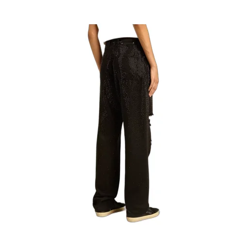 Embellished Distressed Trousers