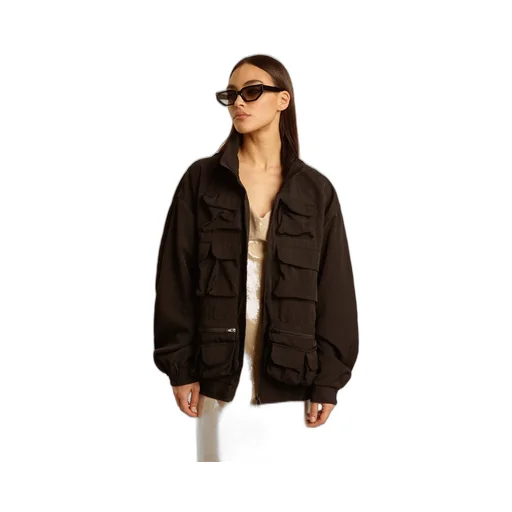 Pockets Detailed High-Neck Windbreaker