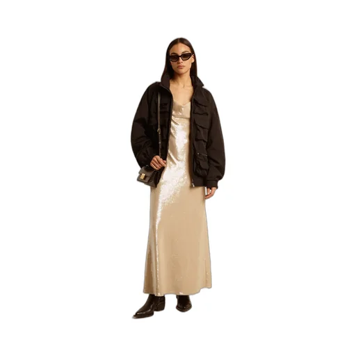 Pockets Detailed High-Neck Windbreaker