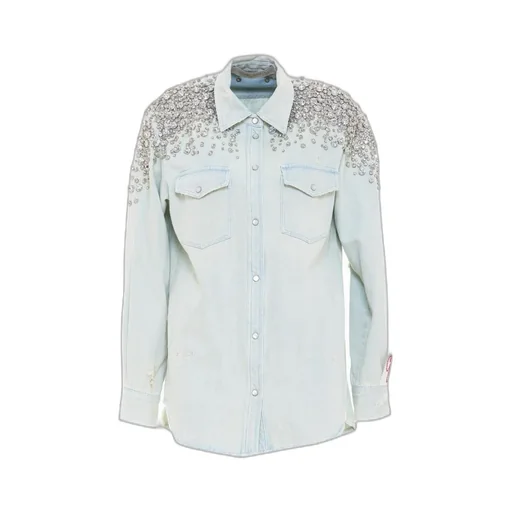 Embellished Denim Blouse