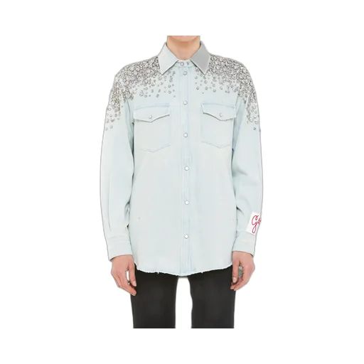Embellished Denim Blouse