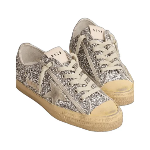 V-Star Glittered Lace-Up Sneakers