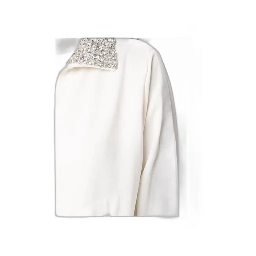 Collar Sequins Embellished Track Jacket