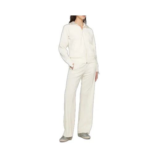 Collar Sequins Embellished Track Jacket