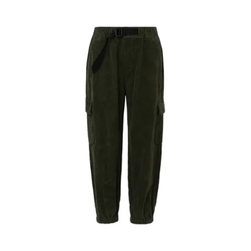 Belted-Waist Corduroy Trousers