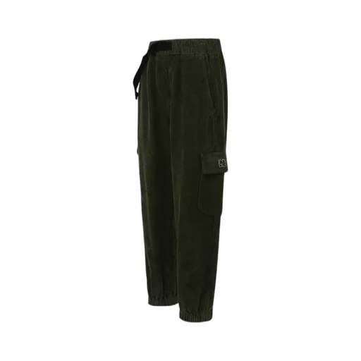 Belted-Waist Corduroy Trousers
