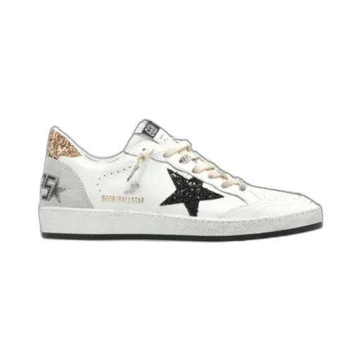 Star Glittered Lace-Up Sneakers