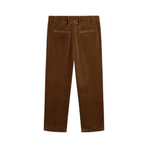 Straight-Leg Cropped Corduroy Trousers