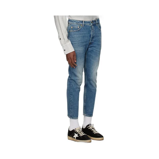 Washed Effect Straight Leg Jeans