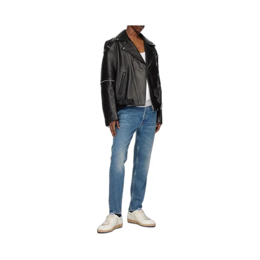 Washed Effect Straight Leg Jeans