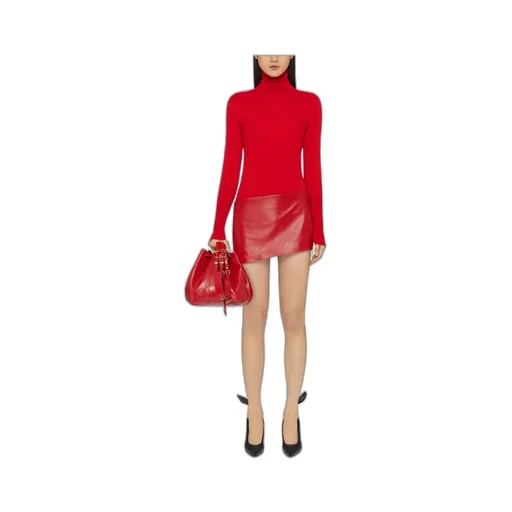 High-Neck Open Back Sweater