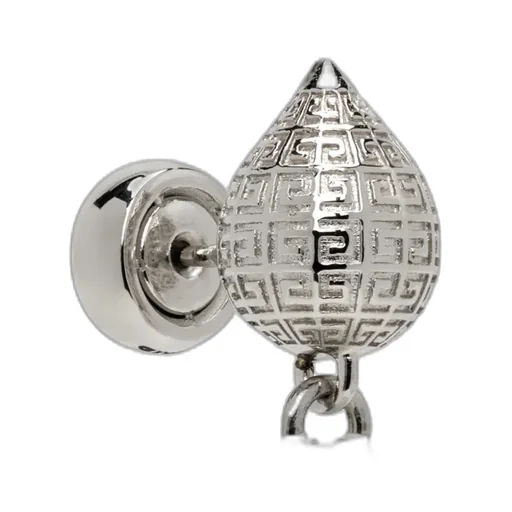 G Stud Earring In Metal With Pearl