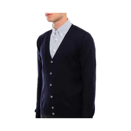 Button-Front Wool Cardigan
