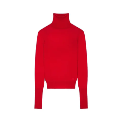 High-Neck Open Back Sweater