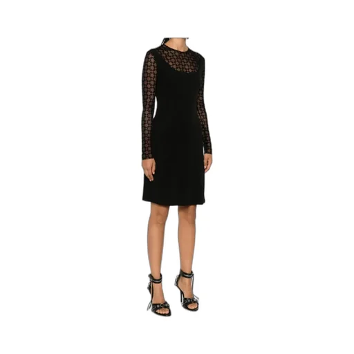 4G Flocked Midi Dress
