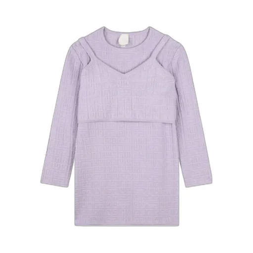 4G-Jacquard Layered Dress