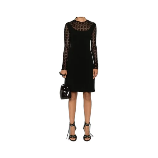 4G Flocked Midi Dress