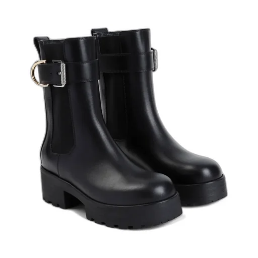 4G Debossed Buckled Chelsea Boots