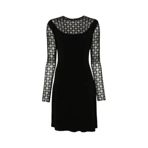 4G Flocked Midi Dress
