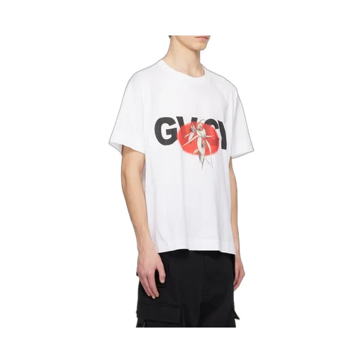 Gvcy And Flower Printed Crewneck T-Shirt