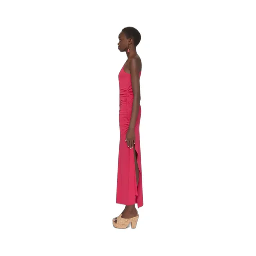 Asymmetric Draped Dress In Crepe Jersey