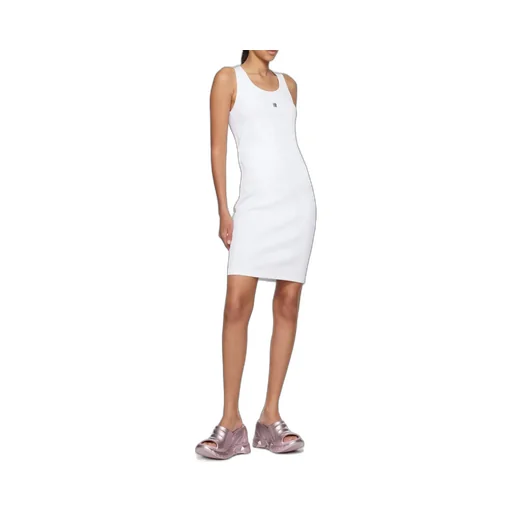 4G Plaque Ribbed-Knit Tank Dress