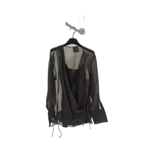Sheer Detailed Long-Sleeve Top