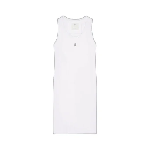 4G Plaque Ribbed-Knit Tank Dress
