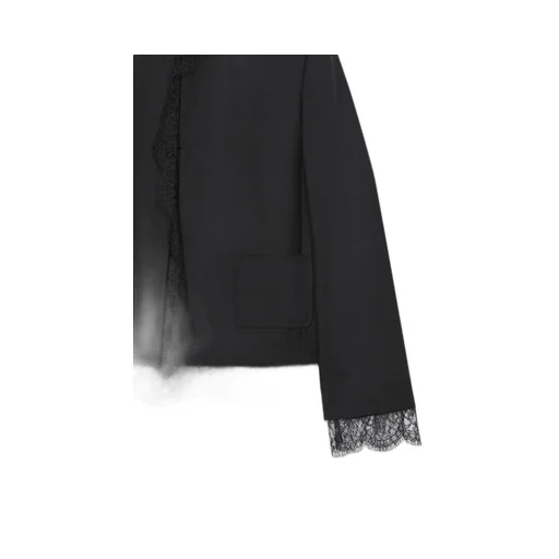 Jacket In Wool And Mohair With Lace