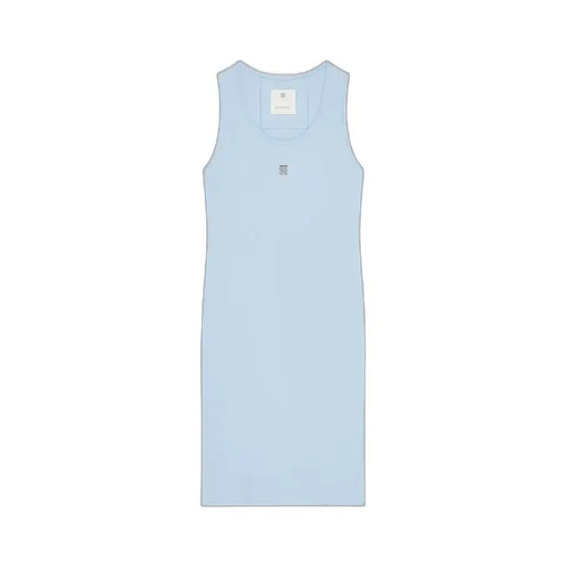 4G Plaque Ribbed-Knit Tank Dress