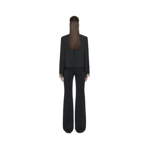 Jacket In Wool And Mohair With Lace