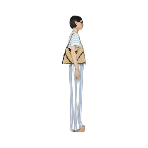 Striped Motif Drawstring Trousers